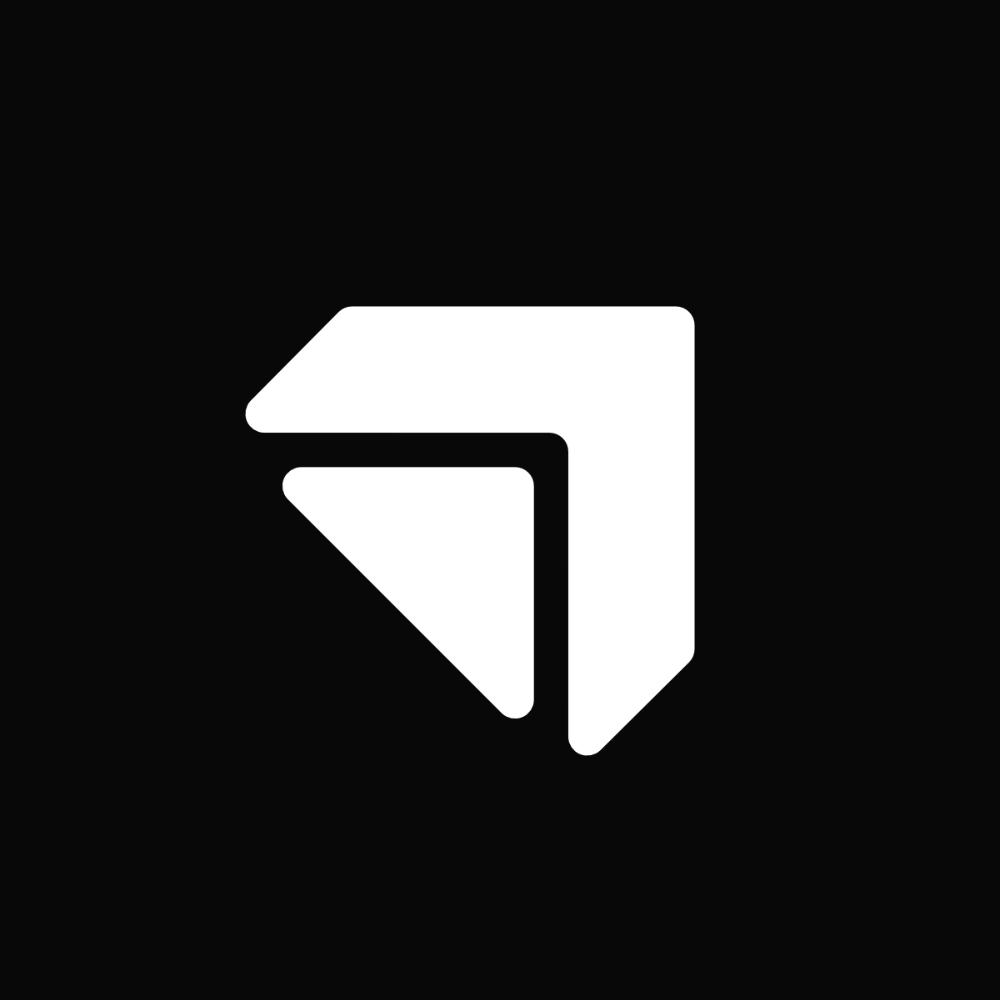 Round avatar: white mark on black with extra margin