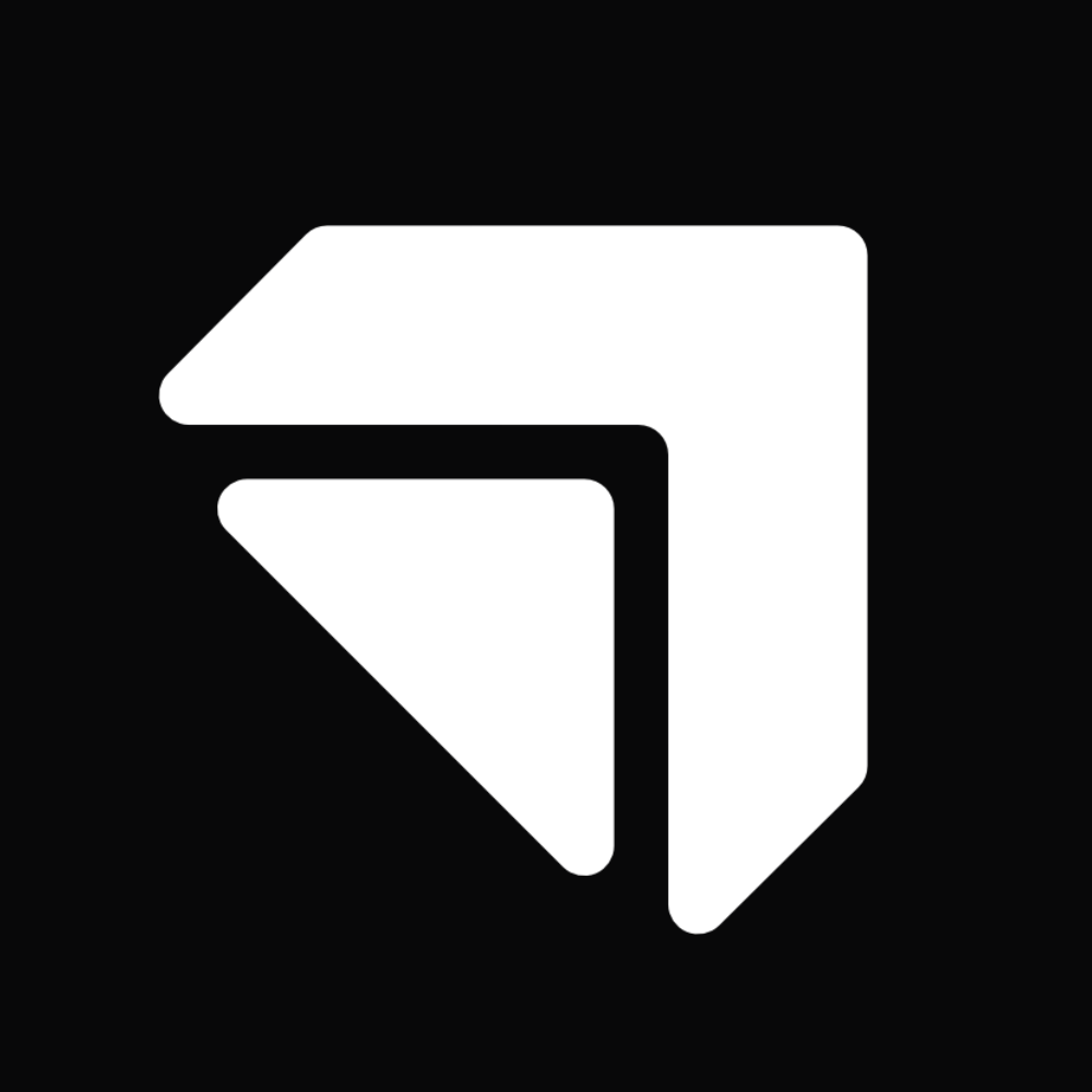 Square avatar: white mark on black